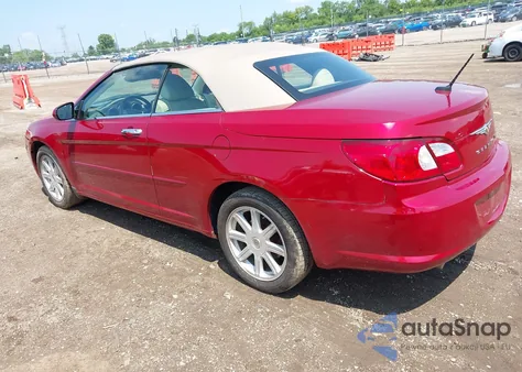2008 Chrysler Sebring Limited z USA, uszkodzony, nr VIN 1C3LC65M78N630927
